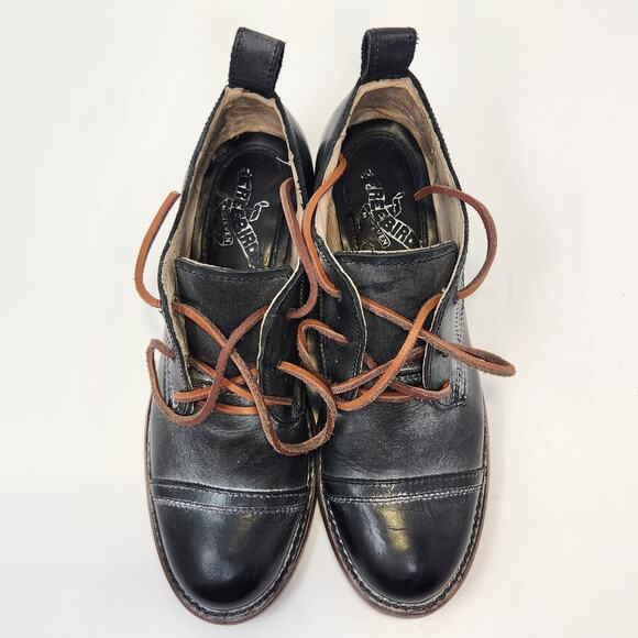 Freebird Women Mabel Distressed Black Leather Oxford Slip On Shoes Size 5 Casual - Picture 2 of 8